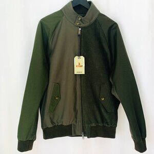 NWT BARACUTA Engineered Garments G9 Jacket Size L 44 Patchwork in Military Olive